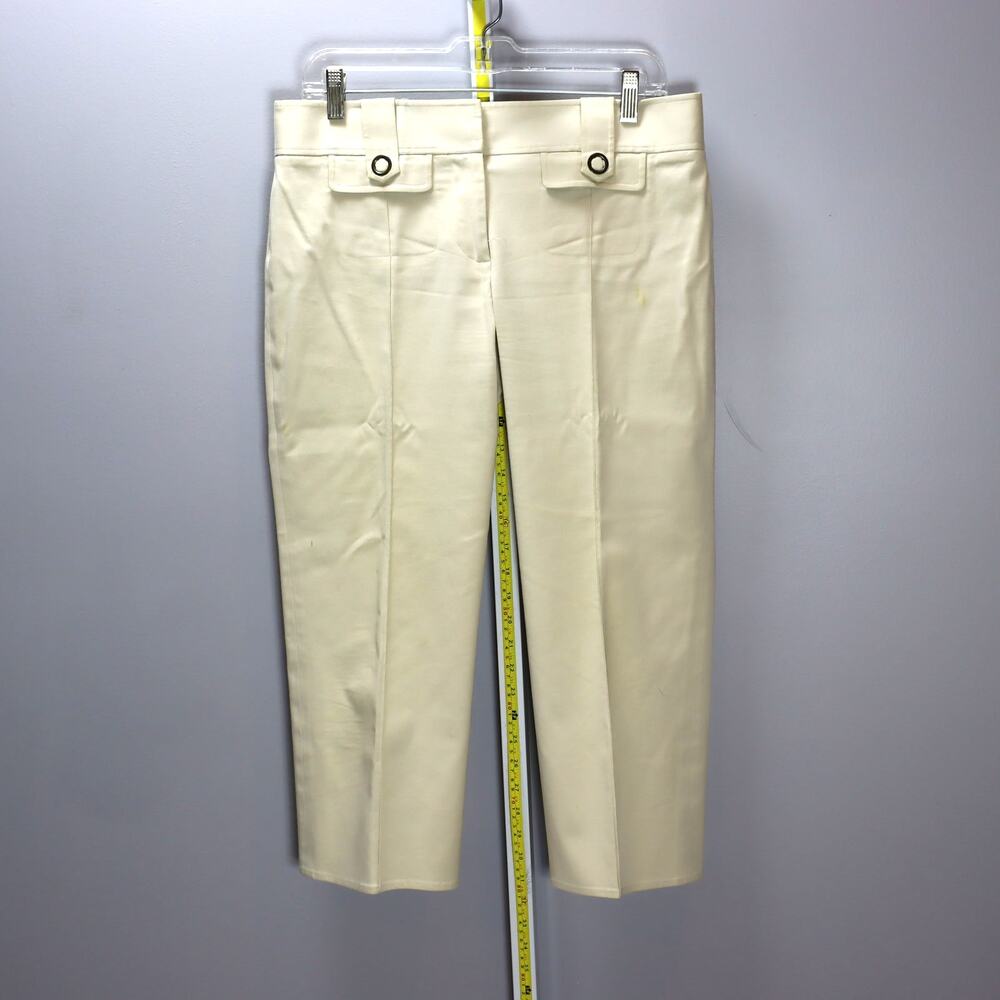 Laundry by Shelli Segal Ivory Straight Leg Capri Pants‎ Size 8